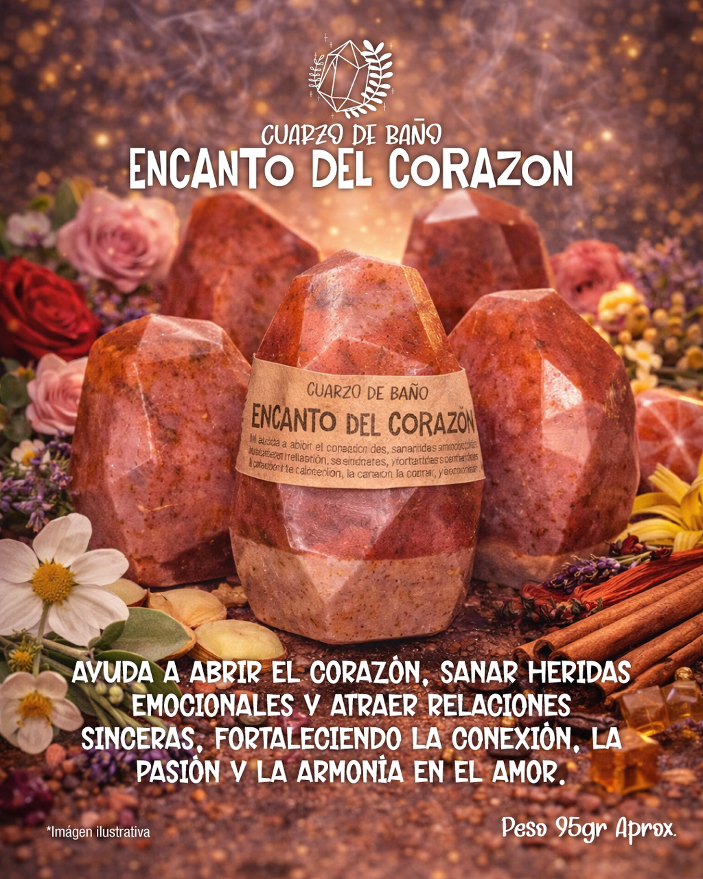 Encanto del Corazón: Jabón Holístico.