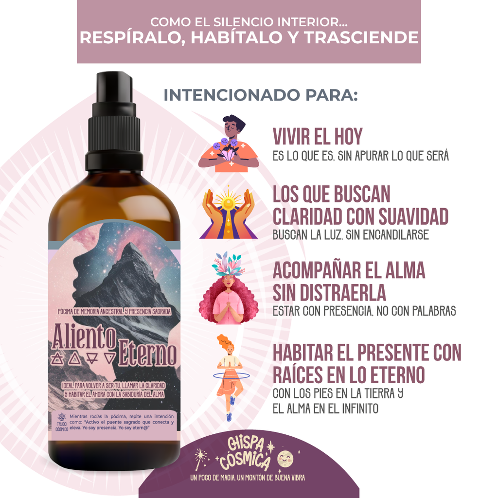 Aliento Eterno: Pócima de memoria ancestral y presencia sagrada.