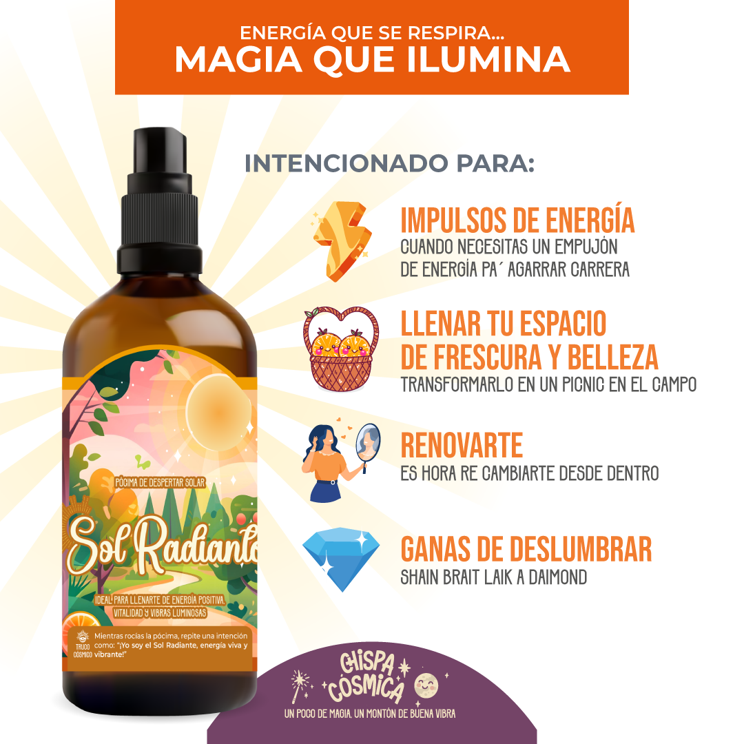 Sol Radiante: Pócima del despertar solar y las vibras positivas