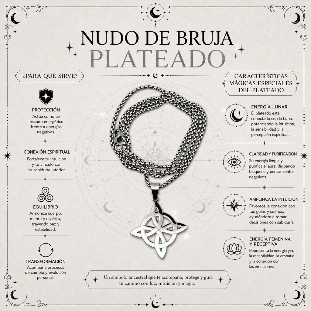 Nudo de Bruja: Plateado