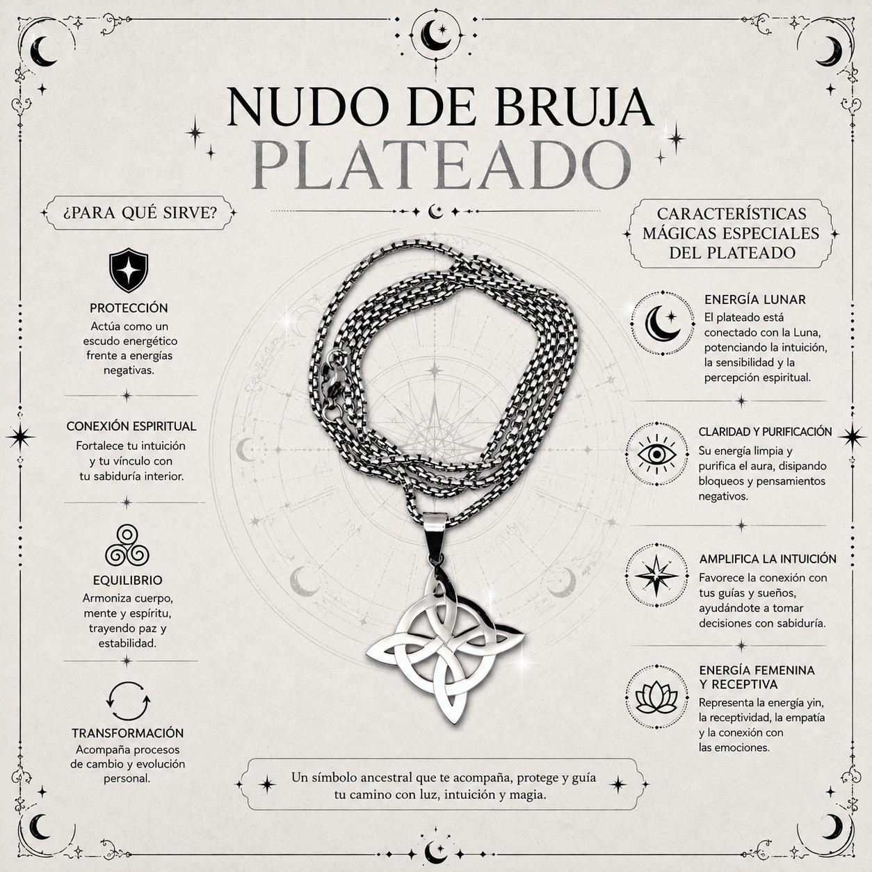 Nudo de Bruja: Plateado