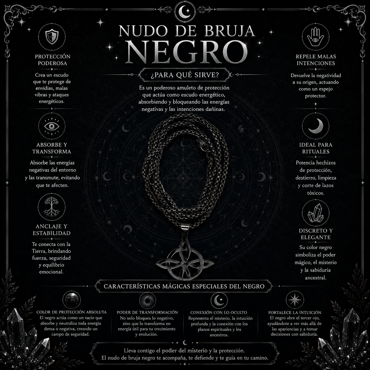Nudo de Bruja: Negro