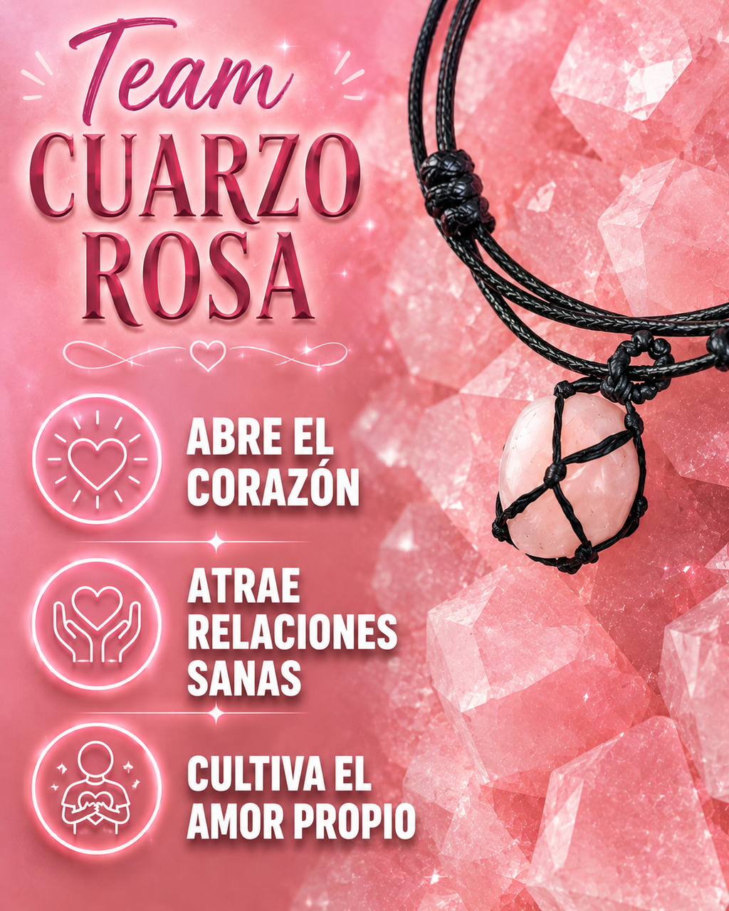 Collar Cuarzo Rosa