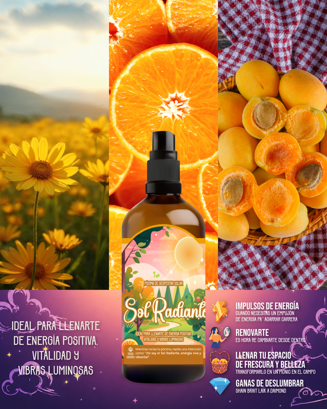 Sol Radiante: Pócima del despertar solar y las vibras positivas