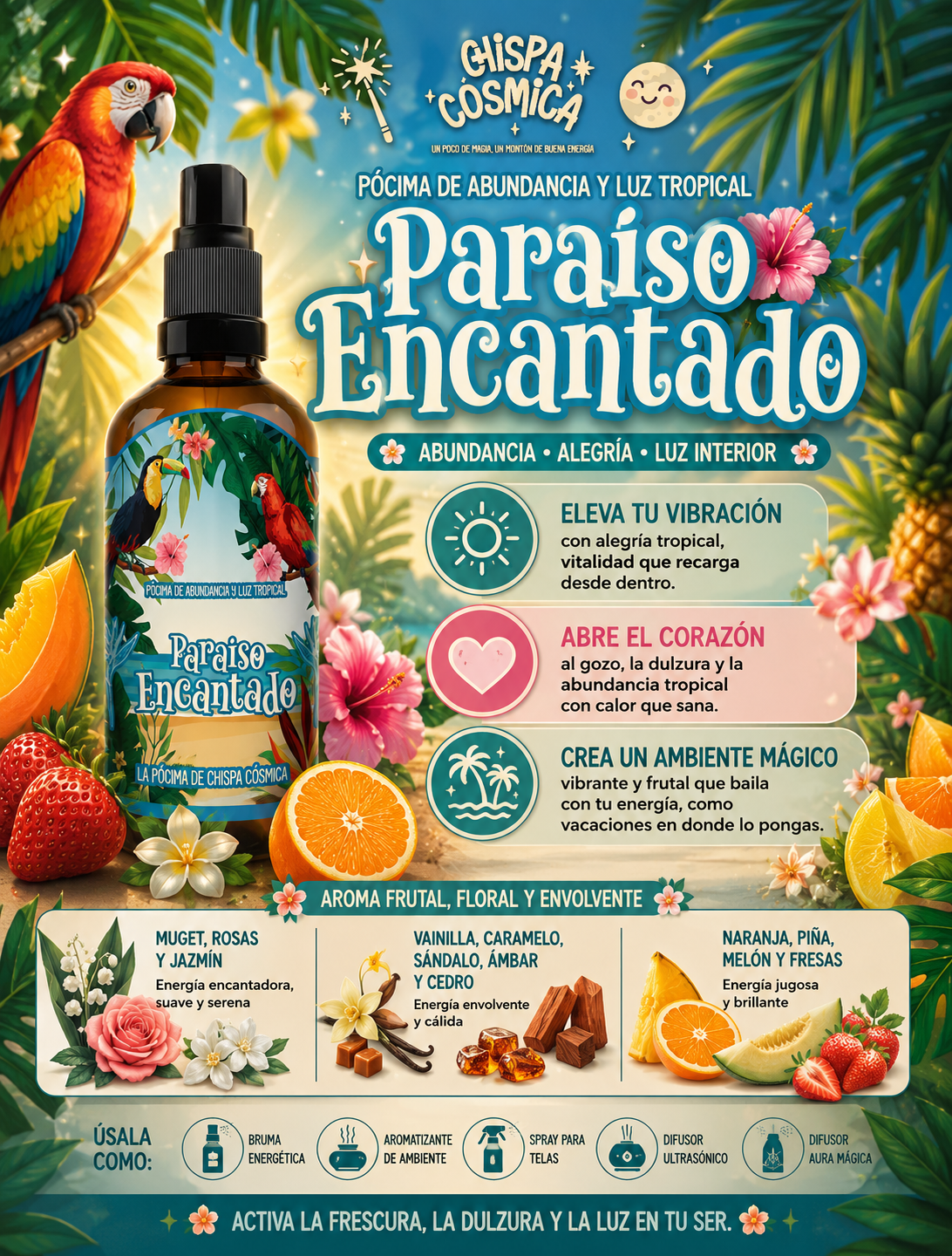 Paraíso Encantado: Pócima de abundancia y luz tropical