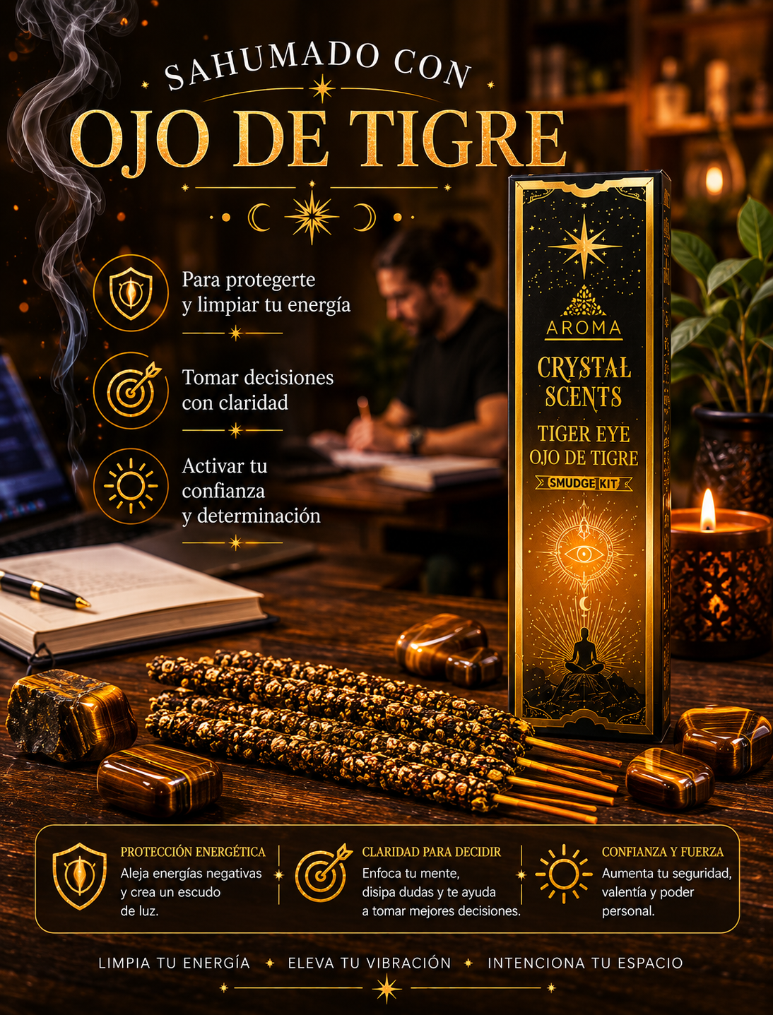 Incienso Ojo de Tigre: Kit de sahumado
