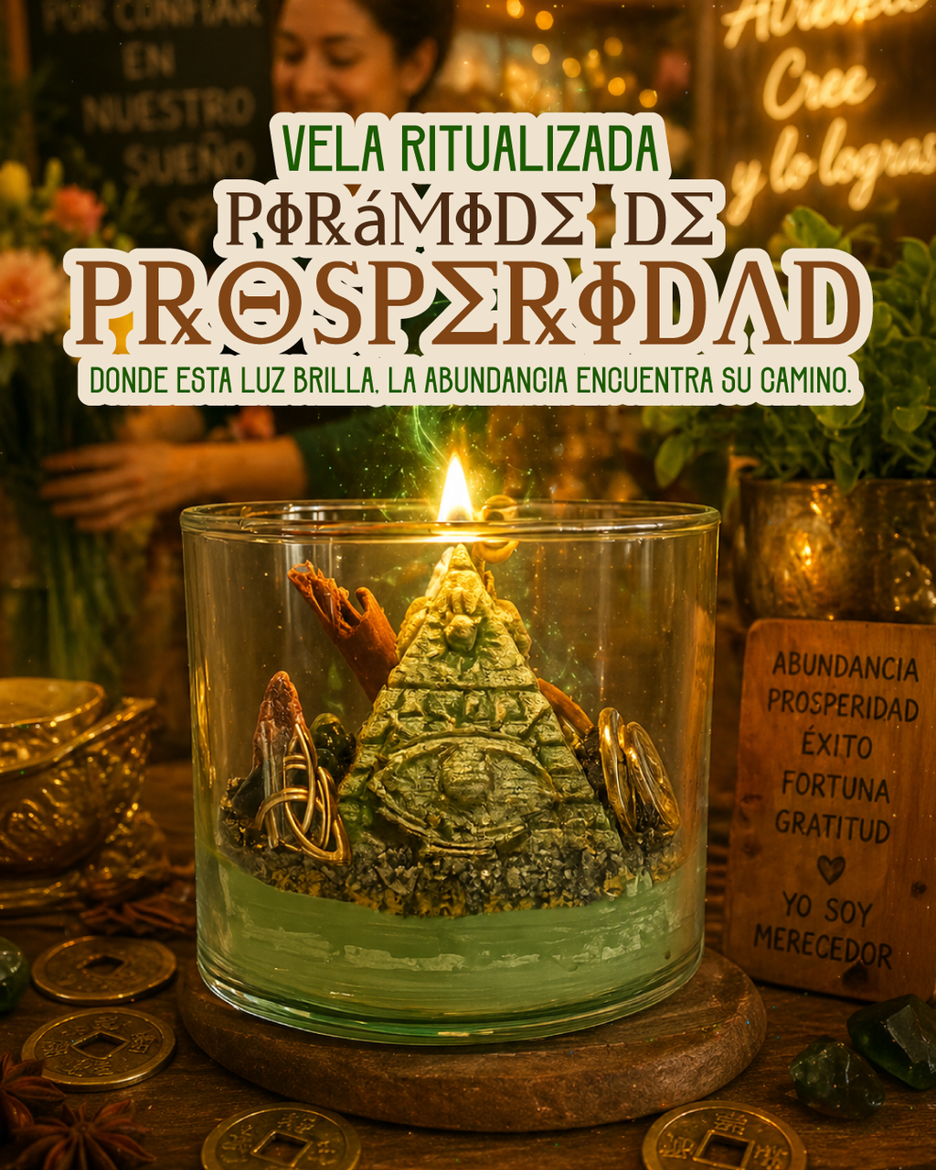 Pirámide de Prosperidad: Vela Ritualizada.